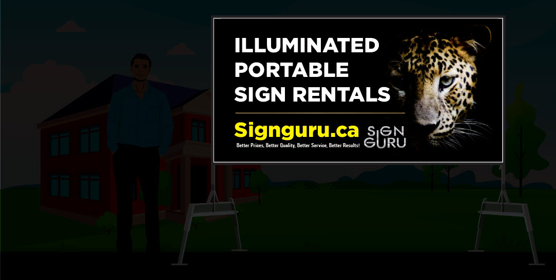 5x10 Illuminated Portable Signs