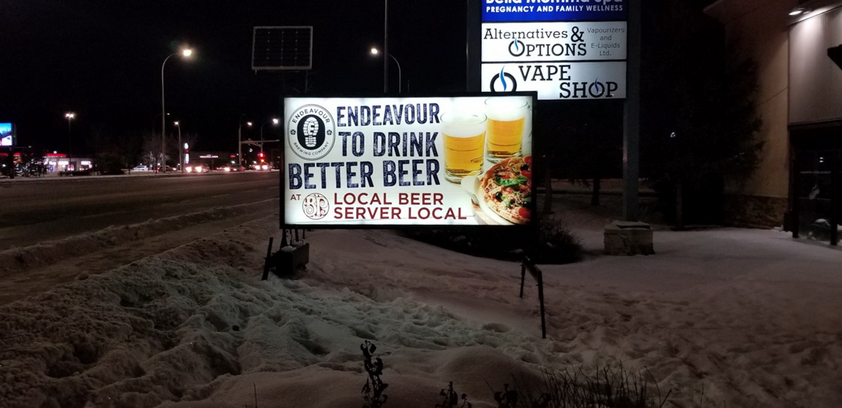 illuminated billboard advertising