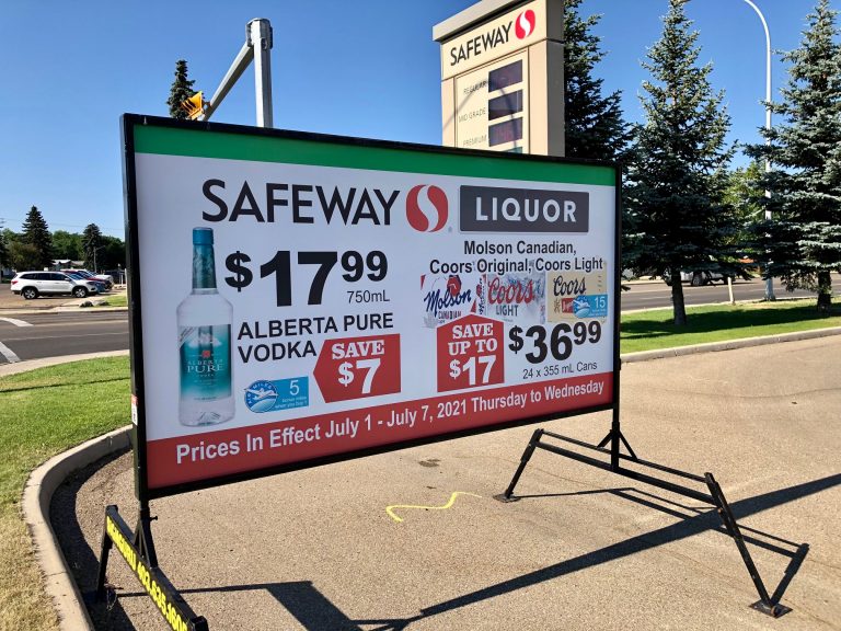 Medicine Hat portable sign