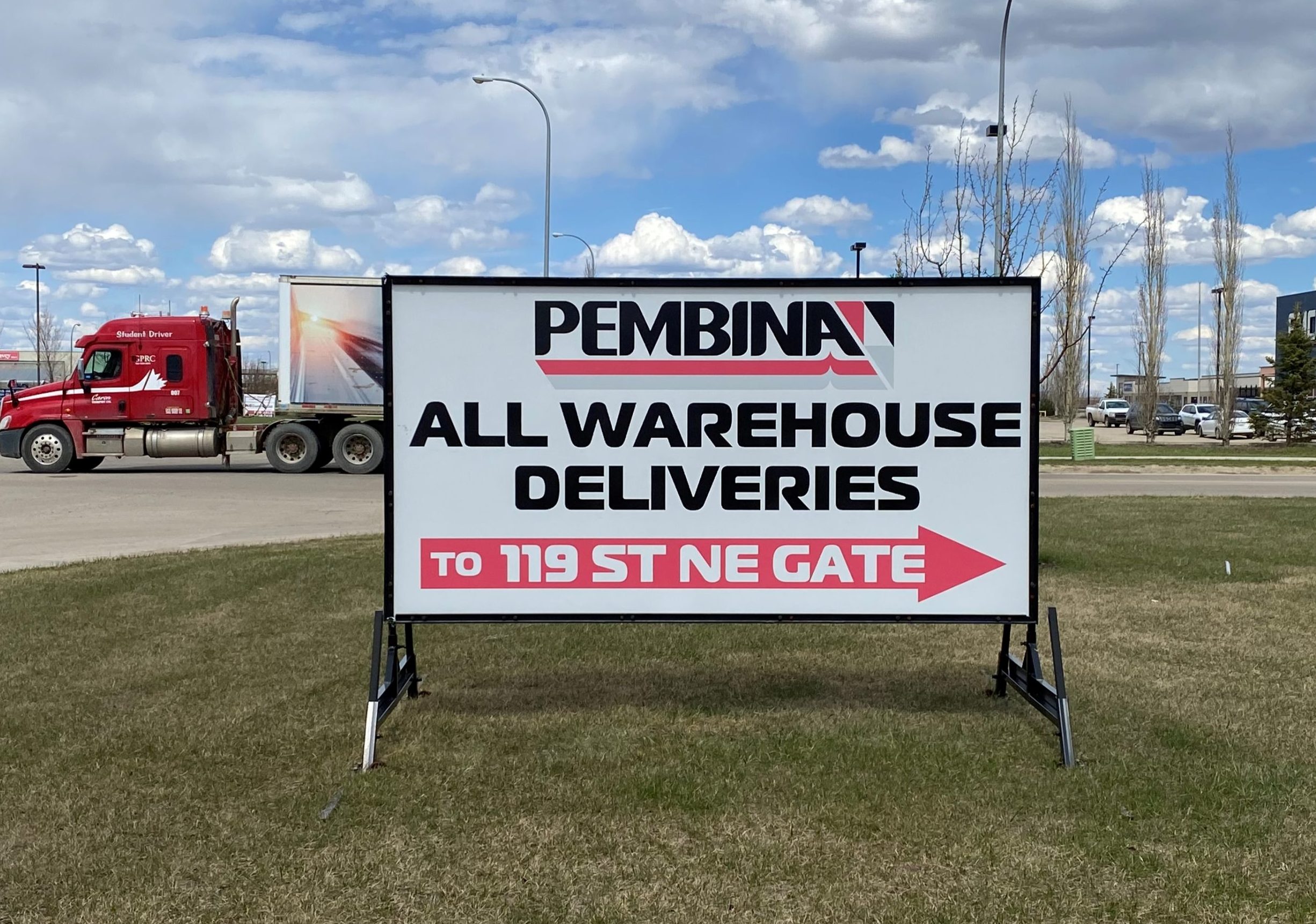 grande prairie mobile rental sign