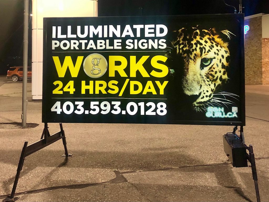 medicine hat illuminated sign