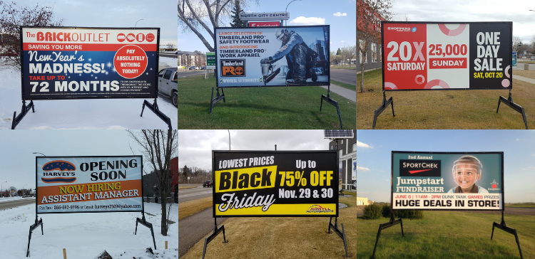 mobile portable signs
