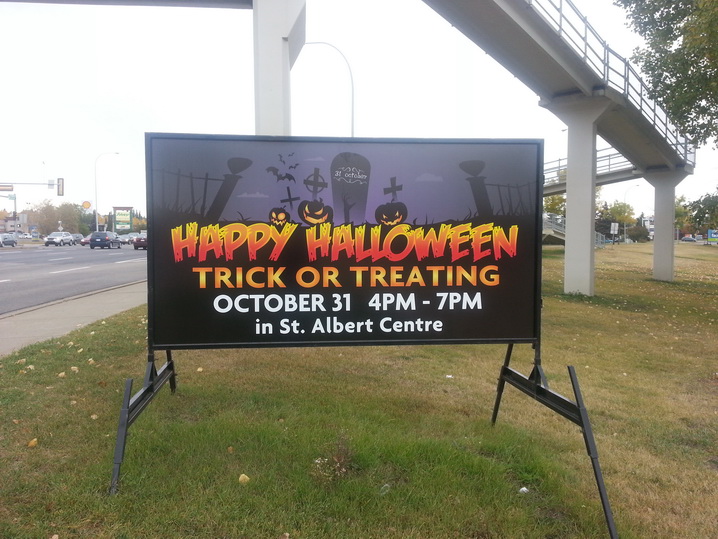 st albert temporary sign