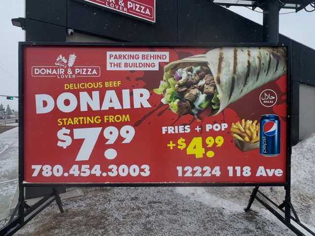 Mobile Road Sign Rental for Restaurant