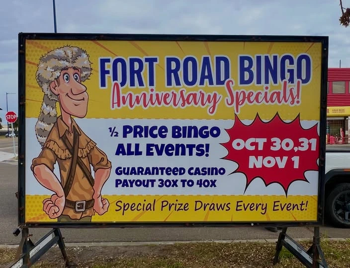 portable signs for roadside marketing